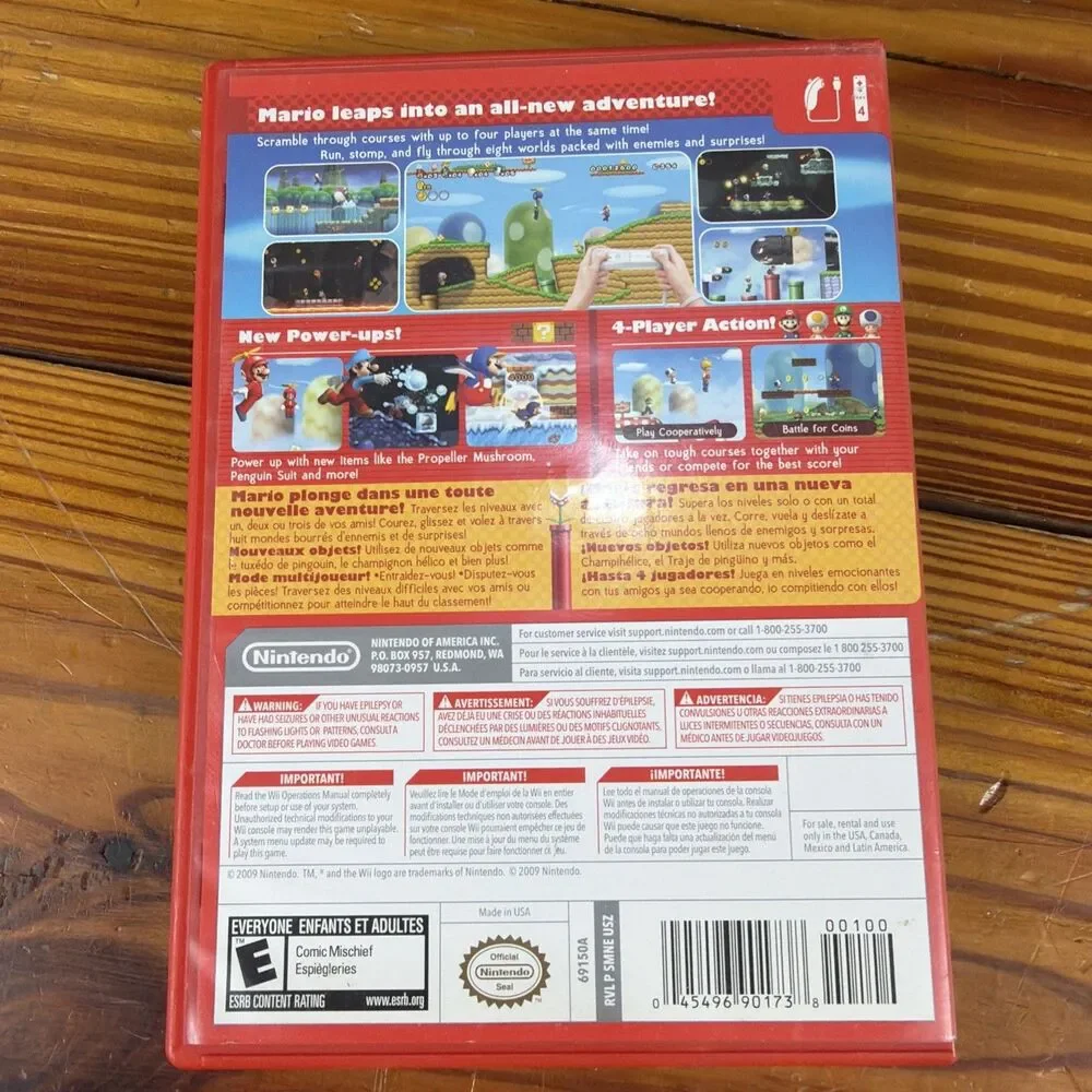 New Super Mario Bros. Wii (Nintendo Wii, 2009) CIB Tested MINT!!